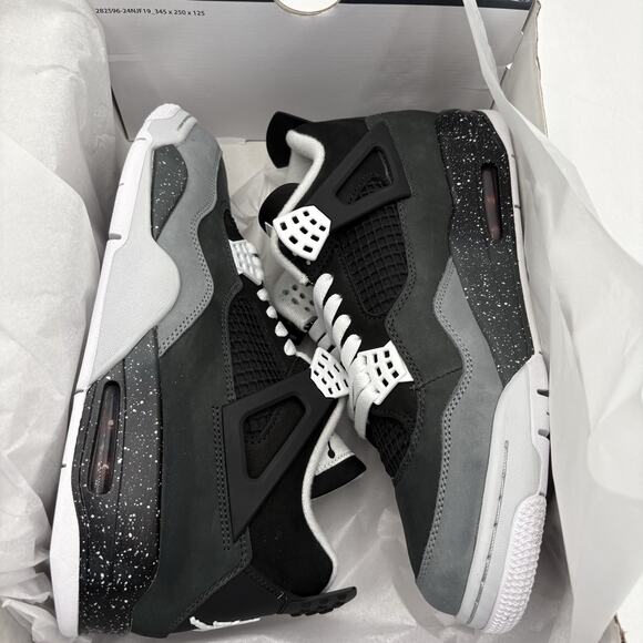 Jordan 4 Retro Fear 2024 Black White FQ8138 002 Mens Size 10.5 Sneakers main image 6
